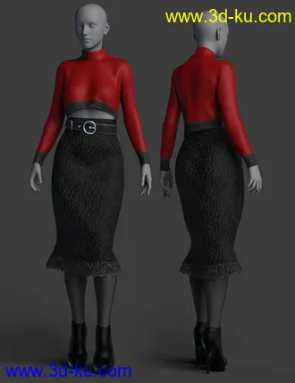 3D打印模型dForce Pengting Clothing Set Textures的图片