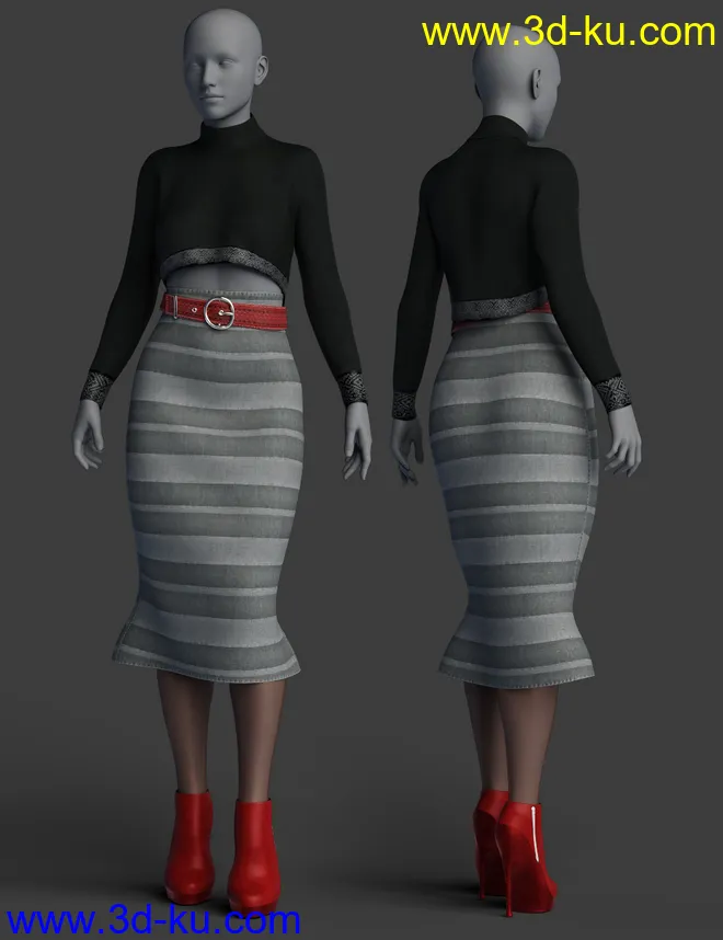 dForce Pengting Clothing Set Textures模型的图片4
