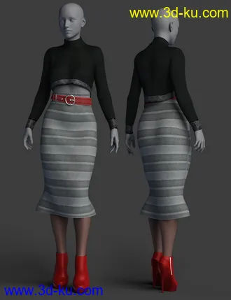 3D打印模型dForce Pengting Clothing Set Textures的图片