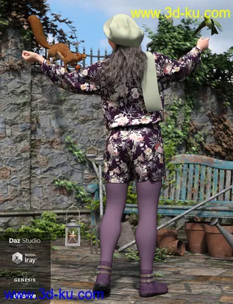3D打印模型dForce Playtime Chills Outfit for Genesis 8 Female(s)的图片