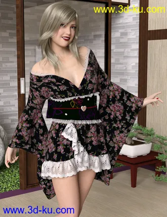 3D打印模型dForce Pretty Kimono for Genesis 8 Females的图片