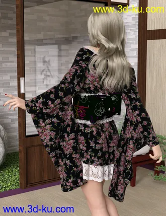 3D打印模型dForce Pretty Kimono for Genesis 8 Females的图片