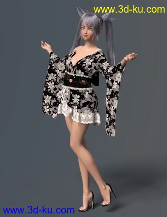 3D打印模型dForce Pretty Kimono for Genesis 8 Females的图片