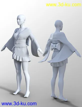 3D打印模型dForce Pretty Kimono for Genesis 8 Females的图片