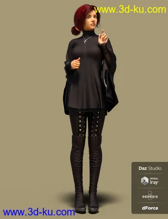 3D打印模型dForce RockyShoo Outfit for Genesis 8 Female(s)的图片