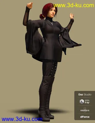 3D打印模型dForce RockyShoo Outfit for Genesis 8 Female(s)的图片