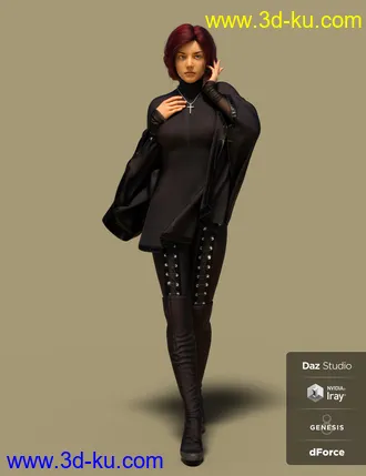 3D打印模型dForce RockyShoo Outfit for Genesis 8 Female(s)的图片