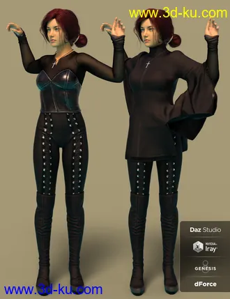 3D打印模型dForce RockyShoo Outfit for Genesis 8 Female(s)的图片