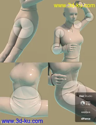 3D打印模型dForce RockyShoo Outfit for Genesis 8 Female(s)的图片