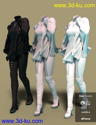 3D打印模型dForce RockyShoo Outfit for Genesis 8 Female(s)的图片