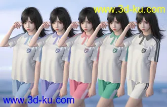 3D打印模型dForce SU Summer School Uniform for Genesis 8 and 8.1 Females的图片