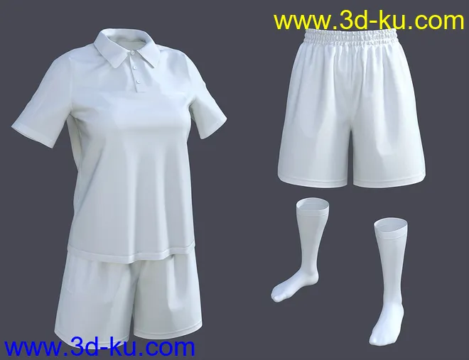 dForce SU Summer School Uniform for Genesis 8 and 8.1 Females模型的图片3