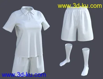 3D打印模型dForce SU Summer School Uniform for Genesis 8 and 8.1 Females的图片