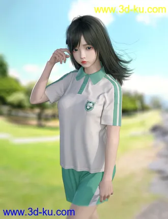 3D打印模型dForce SU Summer School Uniform for Genesis 8 and 8.1 Females的图片