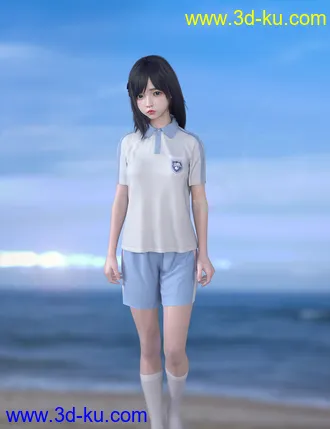 3D打印模型dForce SU Summer School Uniform for Genesis 8 and 8.1 Females的图片