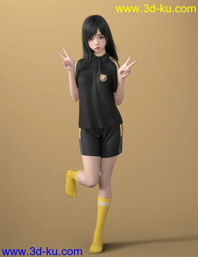 dForce SU Summer School Uniform for Genesis 8 and 8.1 Females模型的图片7