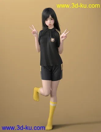 3D打印模型dForce SU Summer School Uniform for Genesis 8 and 8.1 Females的图片