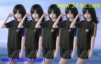 3D打印模型dForce SU Summer School Uniform for Genesis 8 and 8.1 Females的图片