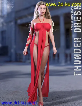 3D打印模型dForce Thunder Dress for Genesis 8 Females的图片