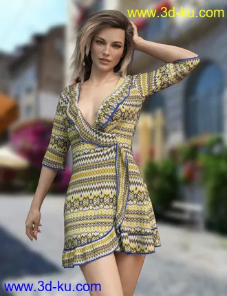 3D打印模型dForce X-Fashion Boho Dress Outfit for Genesis 8 Female(s)的图片