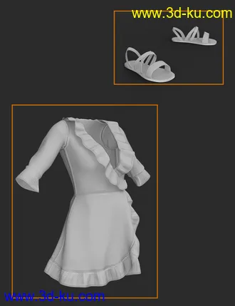 3D打印模型dForce X-Fashion Boho Dress Outfit for Genesis 8 Female(s)的图片