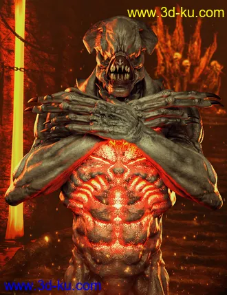 3D打印模型Doom Demon HD for Genesis 8 Male的图片