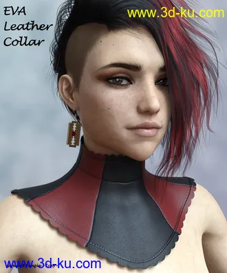 3D打印模型Eva Leather Collar for Genesis 8 Female的图片