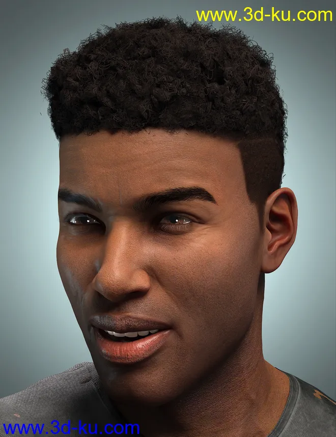 Fade Hair for Genesis 8.1 Males模型的图片1