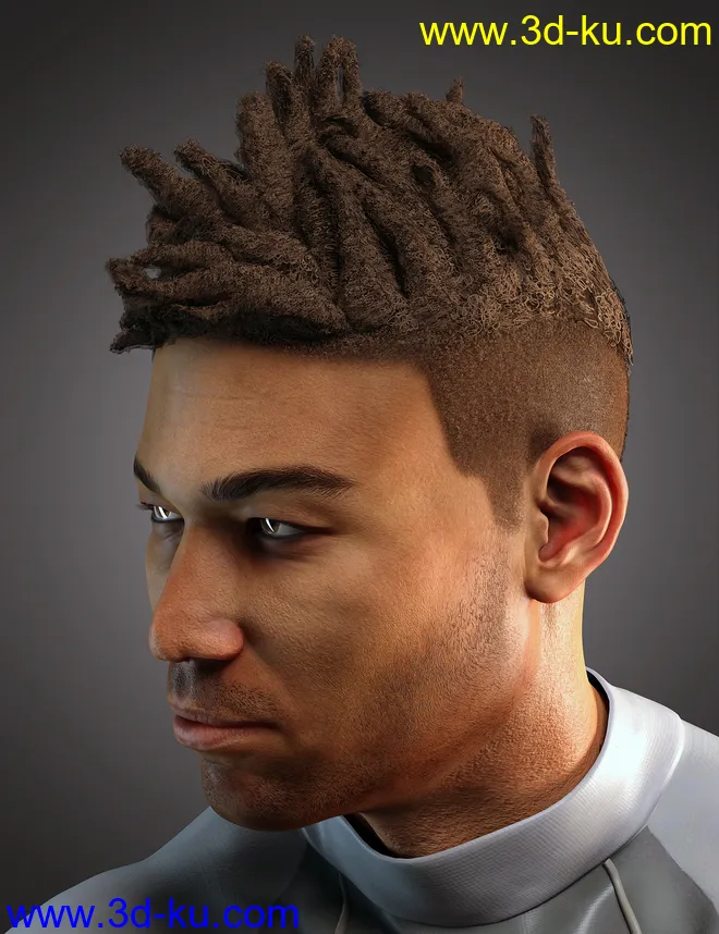 Fade Hair for Genesis 8.1 Males模型的图片4