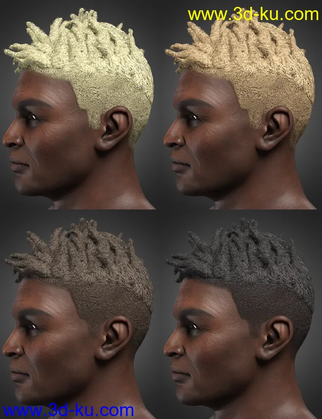 Fade Hair for Genesis 8.1 Males模型的图片6