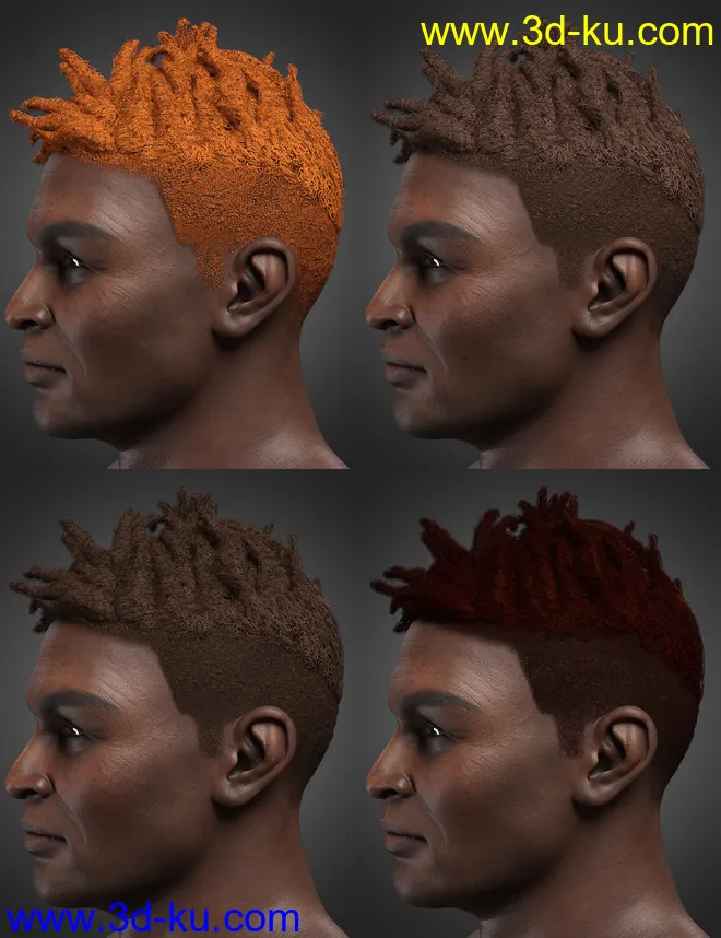 Fade Hair for Genesis 8.1 Males模型的图片7