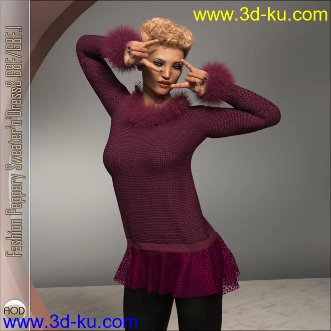 Fashion Peppery Sweater'n'Dress3 G8FG8F.1模型的图片1