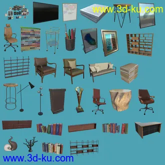 3D打印模型FG Industrial Rustic Office的图片