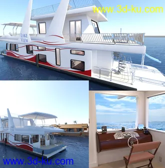3D打印模型FG Luxury House Boat的图片