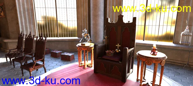 FG Medieval King's Throne模型的图片4