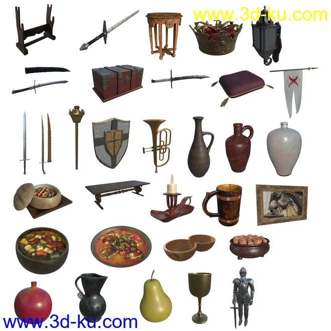 FG Medieval King's Throne模型的图片8