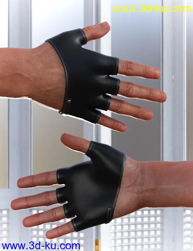 Fingerless Gloves for Genesis 8 Males模型的图片1