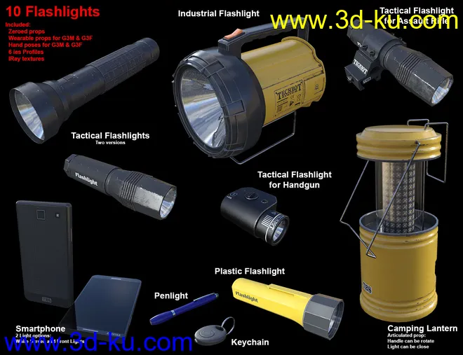Flashlights Set模型的图片7