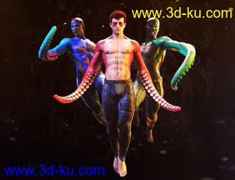 3D打印模型FPE Tentacle Arms for Genesis 8 Males的图片