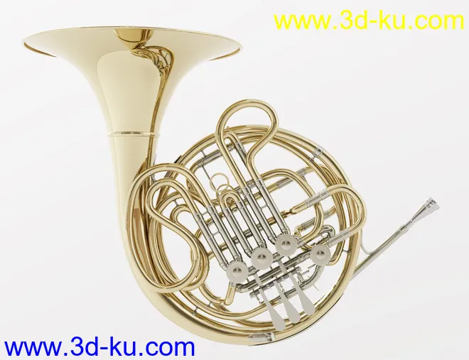 French Horn and Poses for Genesis 8 and 8.1模型的图片2