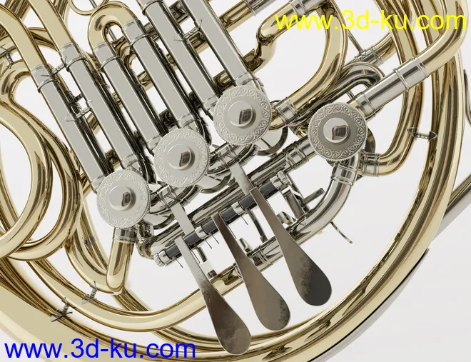 French Horn and Poses for Genesis 8 and 8.1模型的图片5