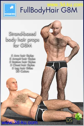 3D打印模型Full Body Hair G8M的图片