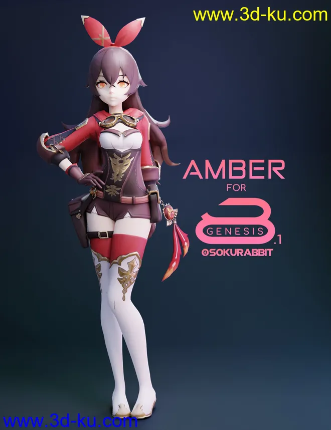 GI-Amber GI-Amber For Genesis 8 and 8.1 Female模型的图片1