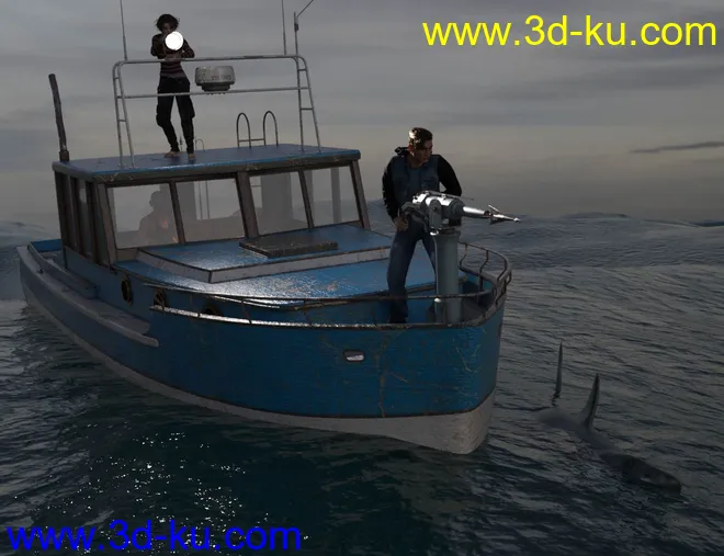 Giant Shark Killer Boat模型的图片4
