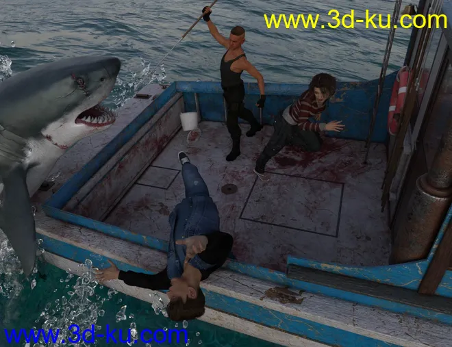 Giant Shark Killer Boat模型的图片5