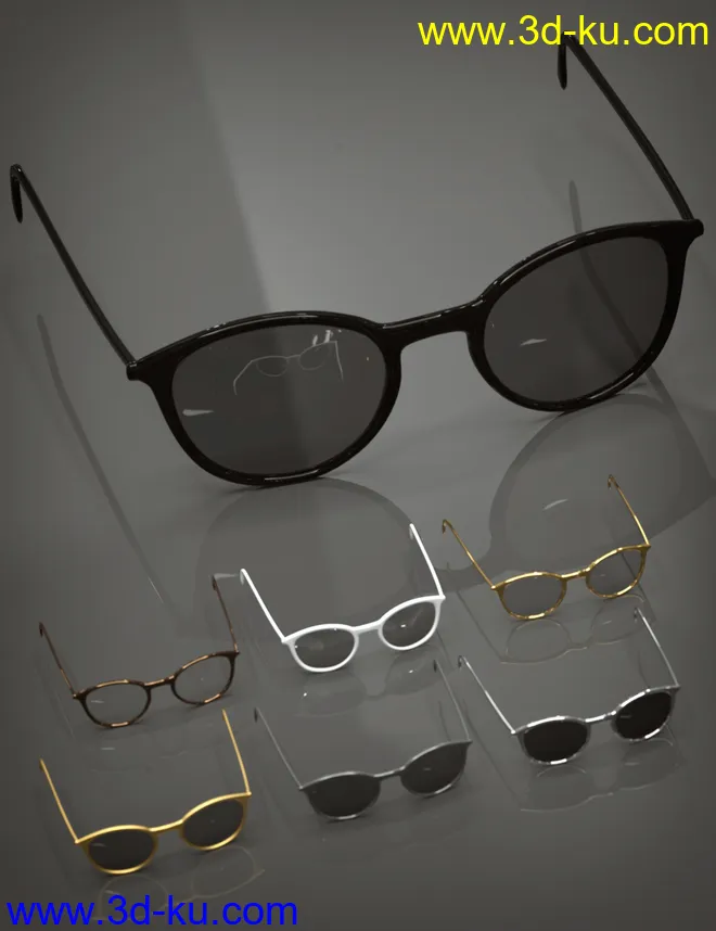 Glasses Bundle for Genesis 8 and 8.1模型的图片1