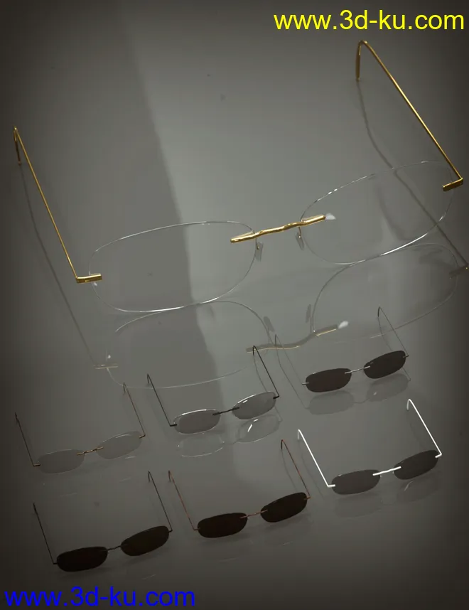 Glasses Bundle for Genesis 8 and 8.1模型的图片2