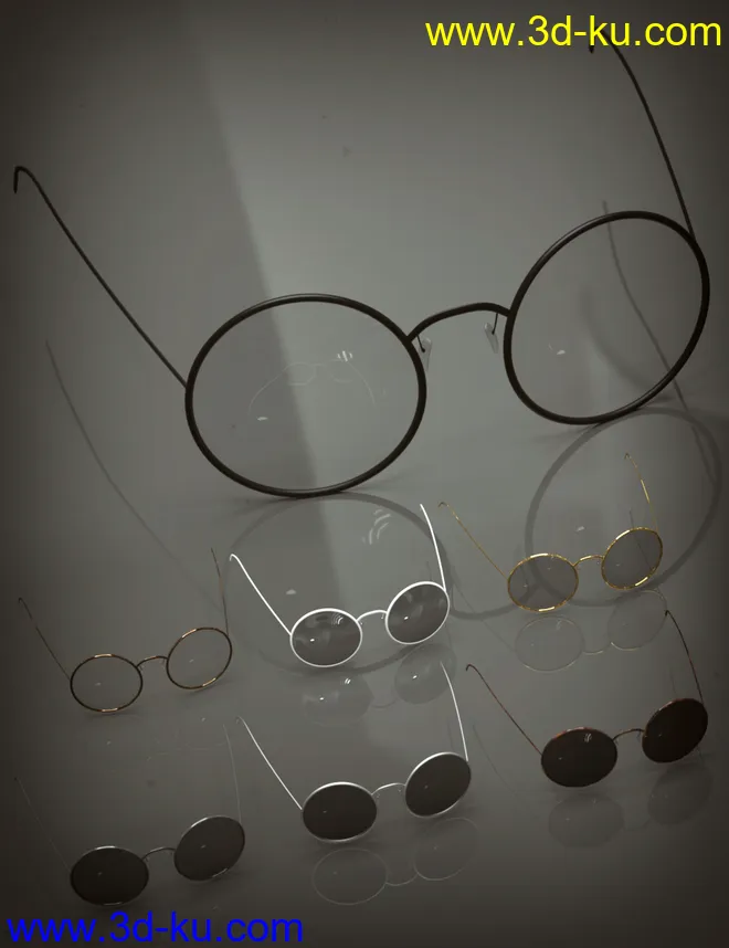 Glasses Bundle for Genesis 8 and 8.1模型的图片6