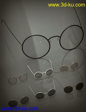 3D打印模型Glasses Bundle for Genesis 8 and 8.1的图片