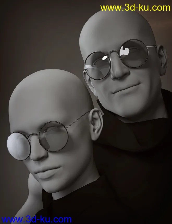 Glasses Bundle for Genesis 8 and 8.1模型的图片7
